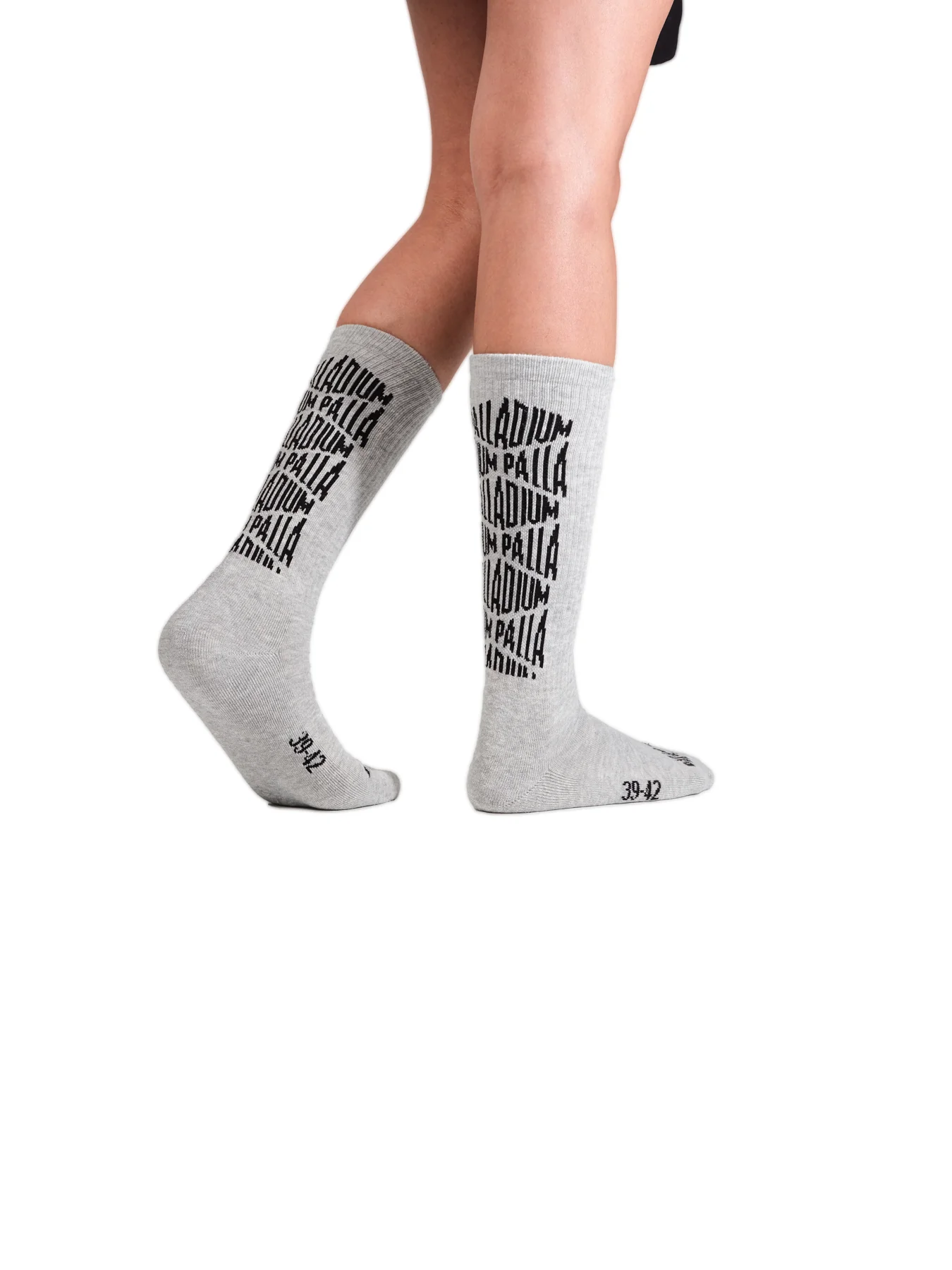 SX7385-034 | JACQUARD MID SOCKS 2 | HEATHER GREY - Image 3